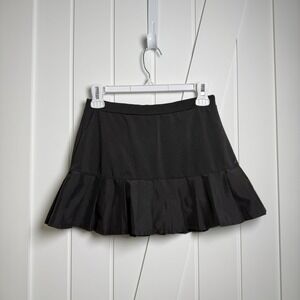 Fila Tennis Skirt Black Size Small Ruffle Bottom Activewear Skort Athleisure